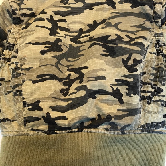 LIKE NEW Silver Jean Camo Bomber Jacket - Picture 7 of 9
